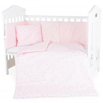 Спален комплект 6 части 120/60 NOOK pink stars