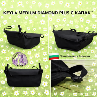 Багажник за детска количка с  универсален захват - Модел KEYLA Medium DIAMOND  PLUS  с капак