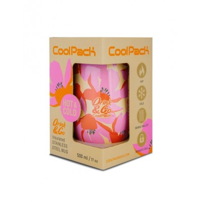 Чаша за кафе Coolpack - MISS 500 ml - FLORES ROSA